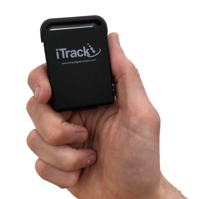 iTrack Mini GPS Tracker in Hand